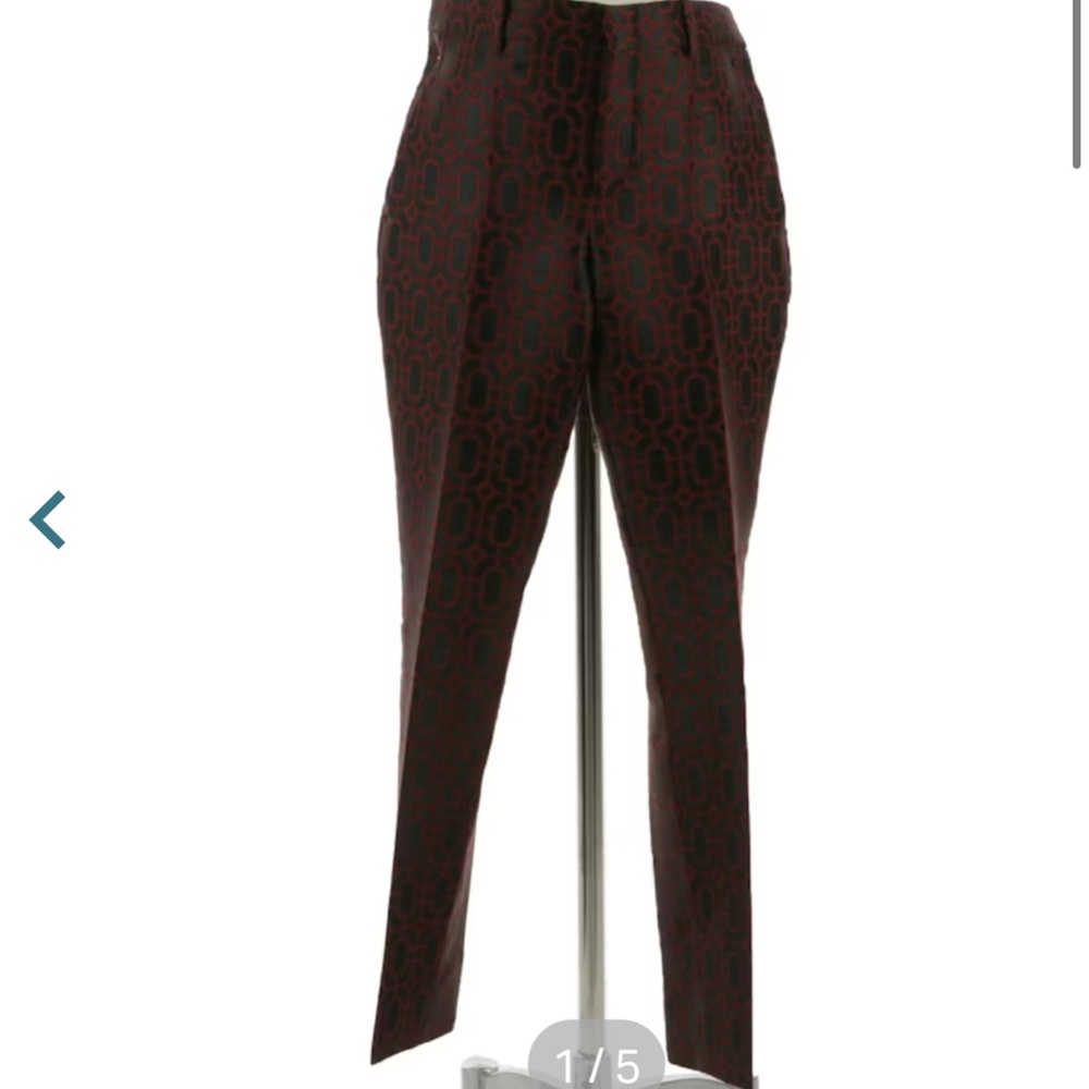 Gucci Geometric Pattern Trouser Pant in Wool Blend Jacquard